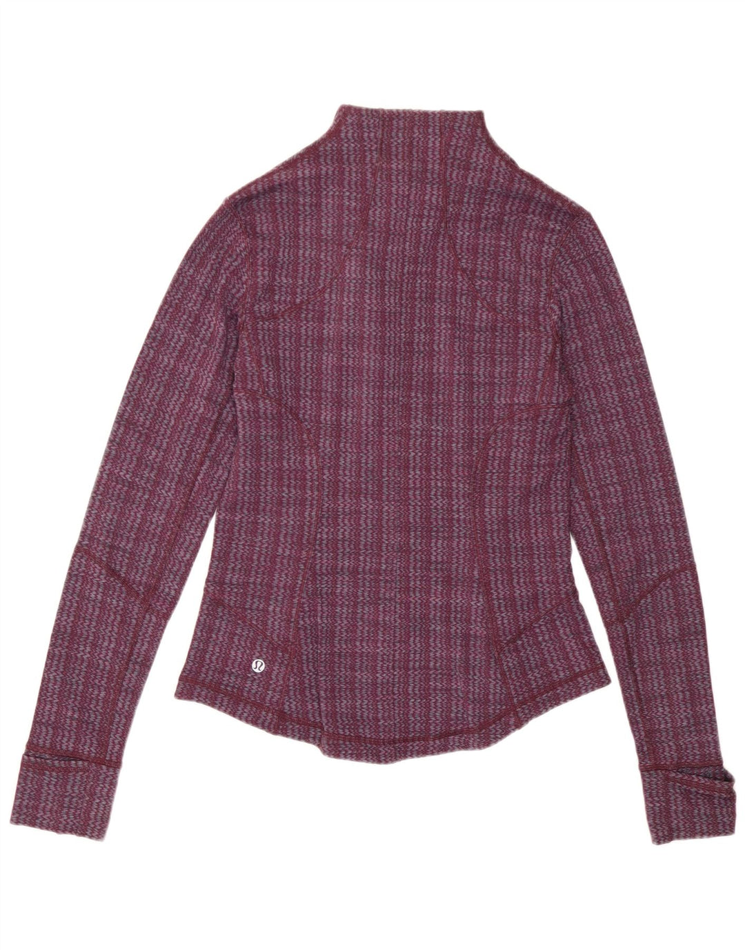 Lululemon Damen-Trainingsanzugoberteil, Jacke, Größe M, Burgunderrot, Chevron