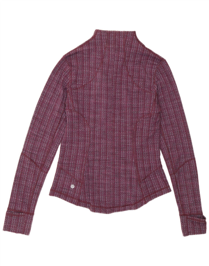 Lululemon Damen-Trainingsanzugoberteil, Jacke, Größe M, Burgunderrot, Chevron