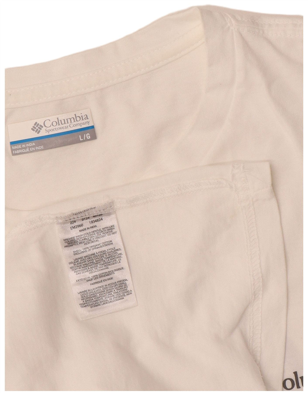 Columbia Herren-T-Shirt mit Grafik, groß, aus weißer Baumwolle