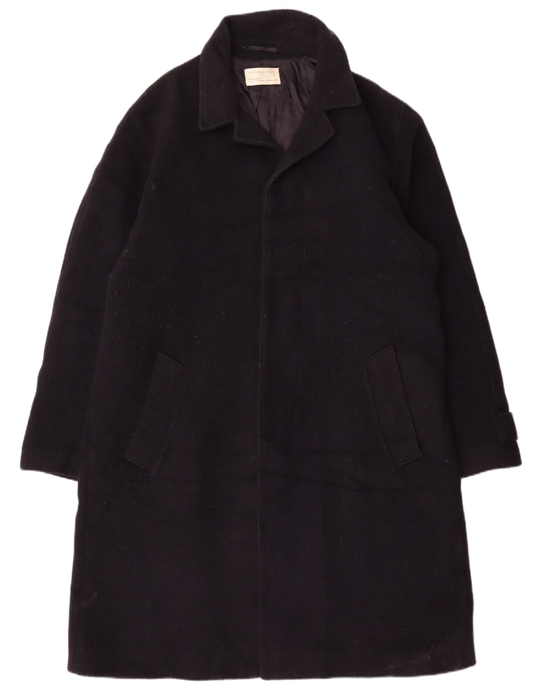 Zara Herrenmantel UK 40 Große marineblaue Wolle