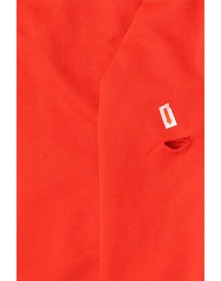 Kappa Herren-Sweatshirt mit Reißverschluss, XL, rote Baumwolle
