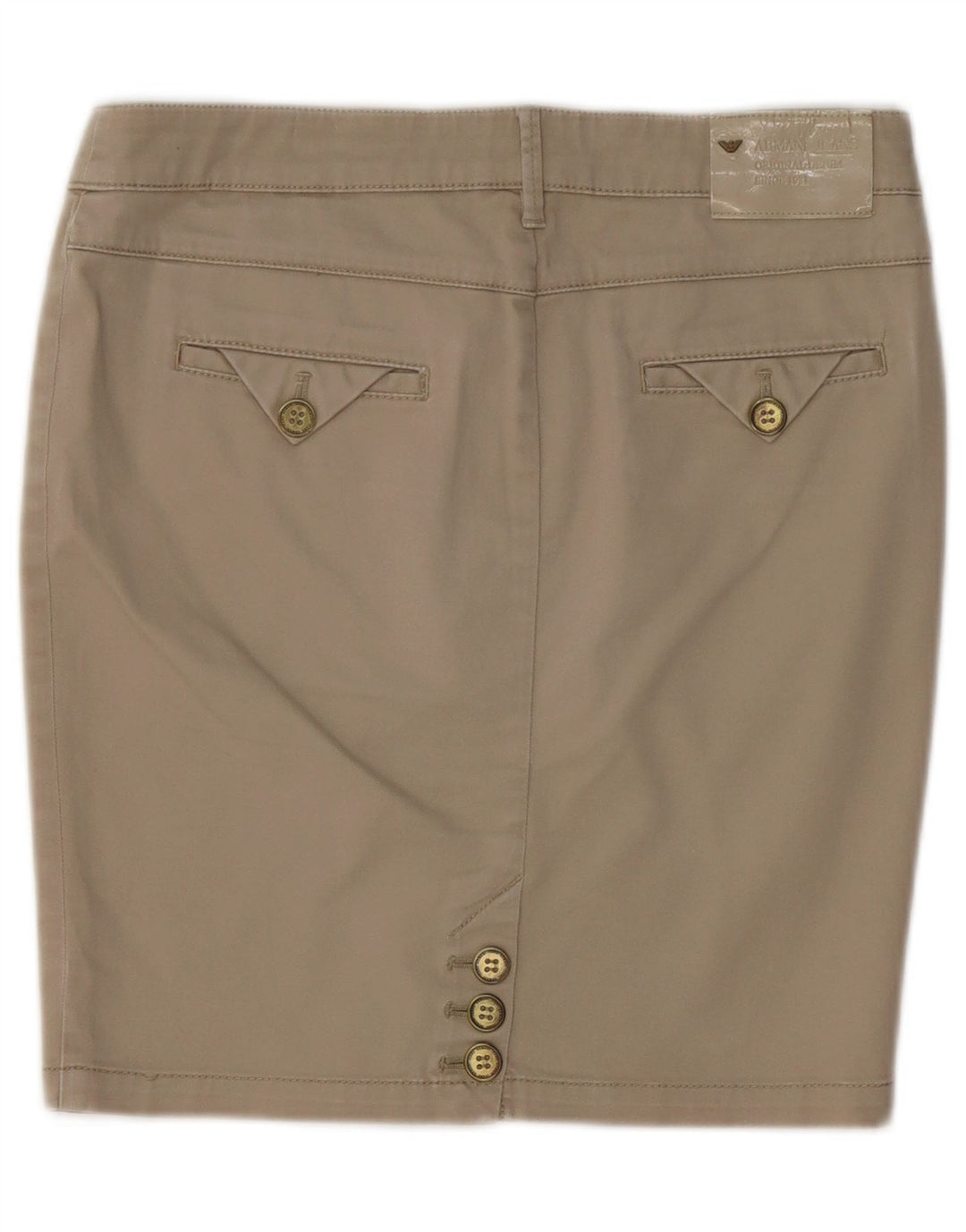 ARMANI Damen Bleistiftrock EU 40 Medium W30 Beige Baumwolle
