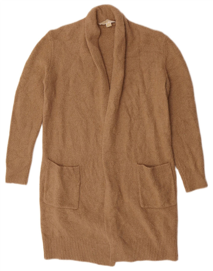 Michael Kors Damen Longline Open Cardigan Pullover UK 10 Small Beige