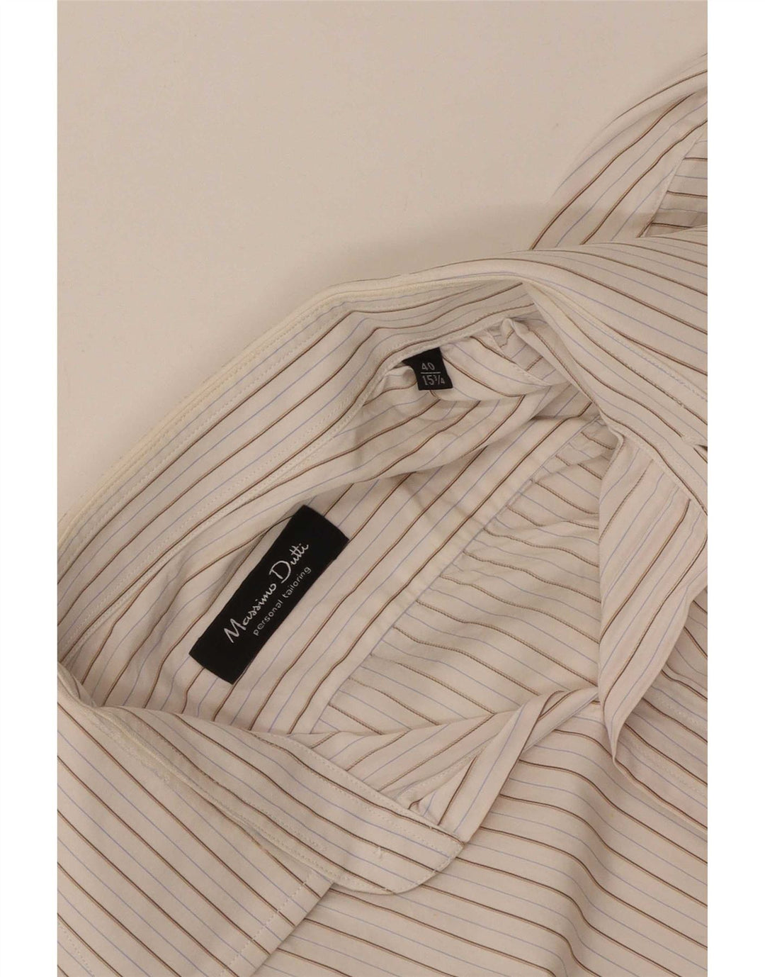 Massimo Dutti Herrenhemd Größe 40 15 1/2 Mittelweiß gestreift