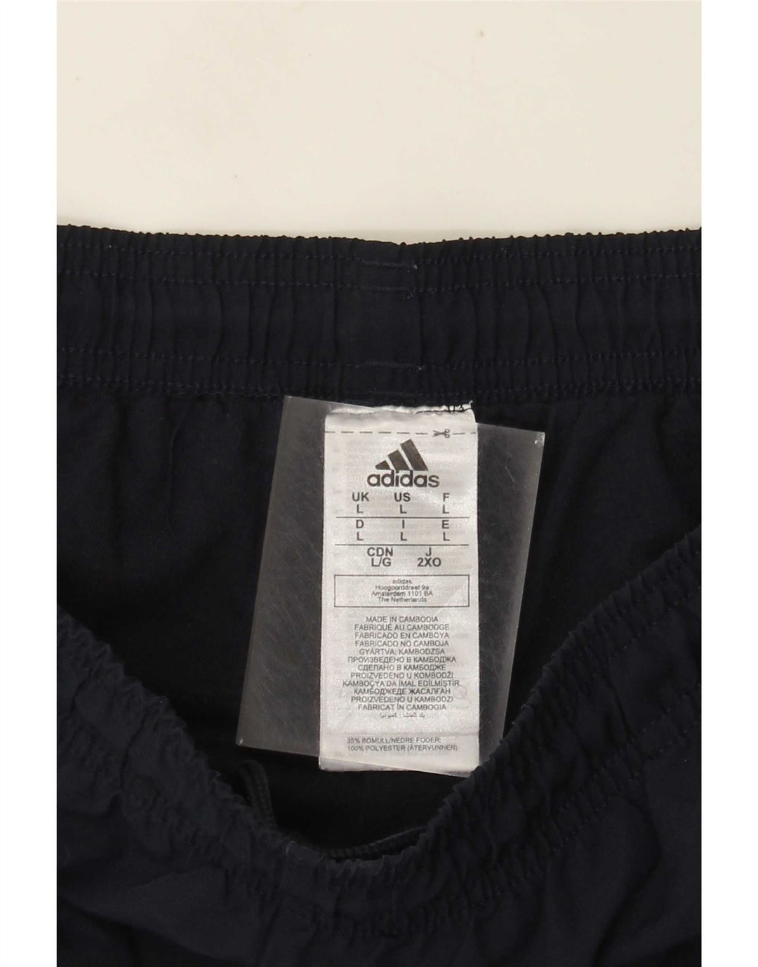 Adidas Herren-Trainingshose, groß, marineblau, Polyester
