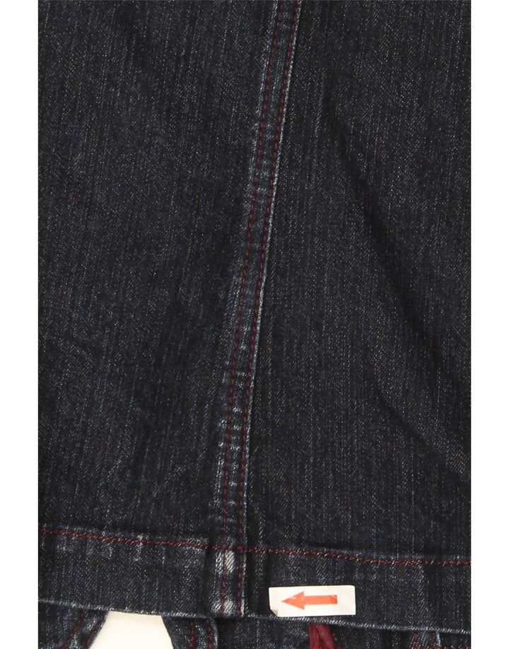 Trussardi Jeans Damen 3-Knopf-Denim-Blazer-Jacke IT 46 Large Marineblau