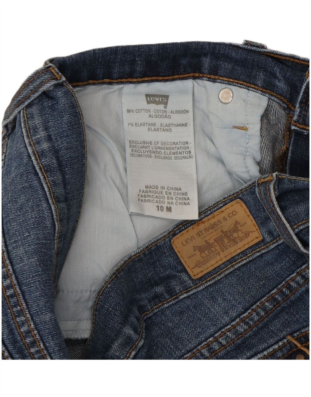 LEVI'S Damen 515 Bootcut Jeans US 10 Large W32 L31 Blaue Baumwolle