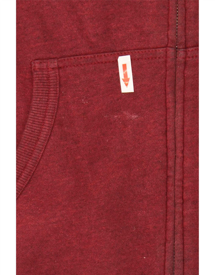 Vans Herren-Kapuzenpullover mit grafischem Reißverschluss, mittlere Burgunderrote Baumwolle