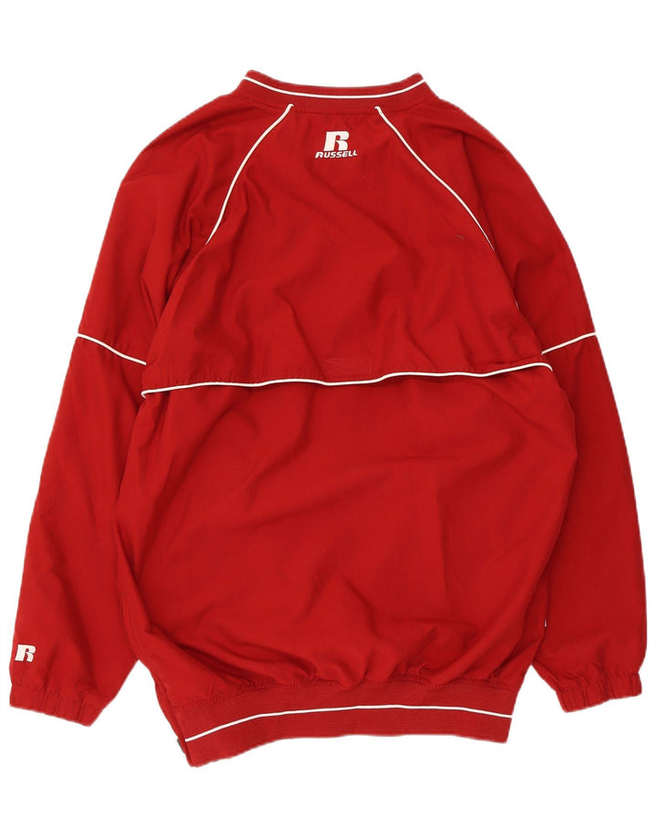Russell Athletic Herren-Pullover-Trainingsanzug, Oberteil, Jacke, Größe S, Rot, Polyester