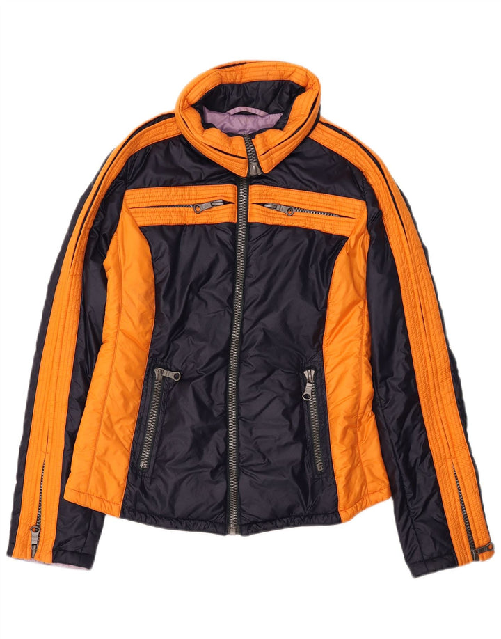 Belfe Damen Wattierte Jacke UK 10 Small Marineblau Farbblock