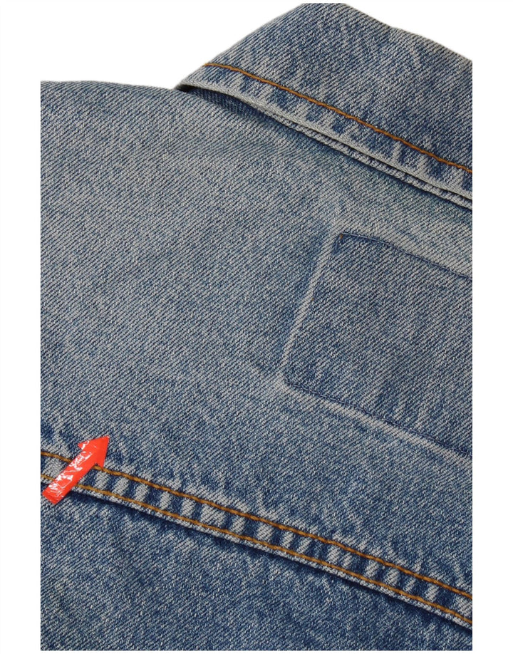 Vintage Herren Jeansjacke UK 36 Kleine blaue Baumwolle