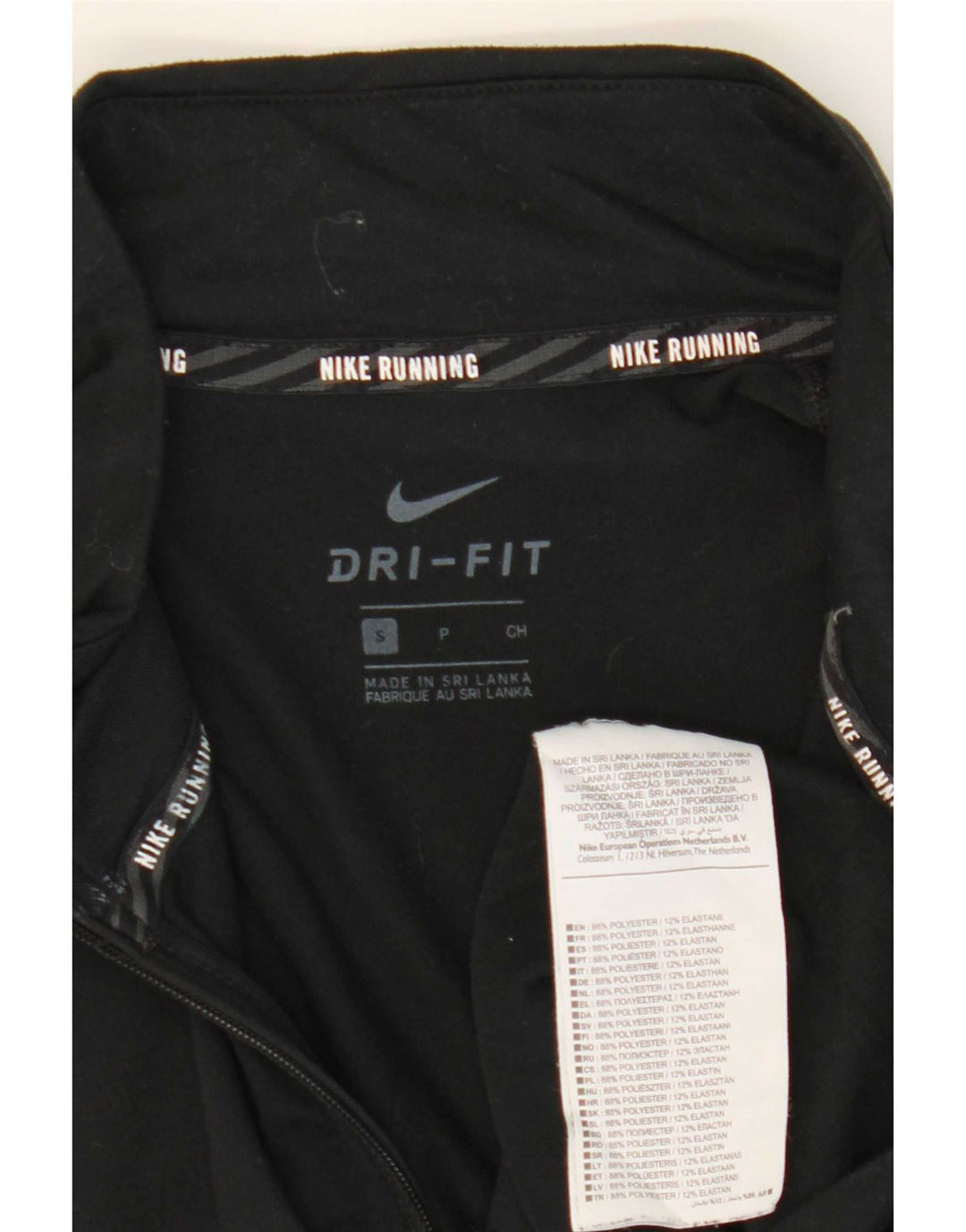 Nike Herren Dri Fit Pullover-Trainingsanzug mit Reißverschluss, Größe S, Schwarz, Polyester