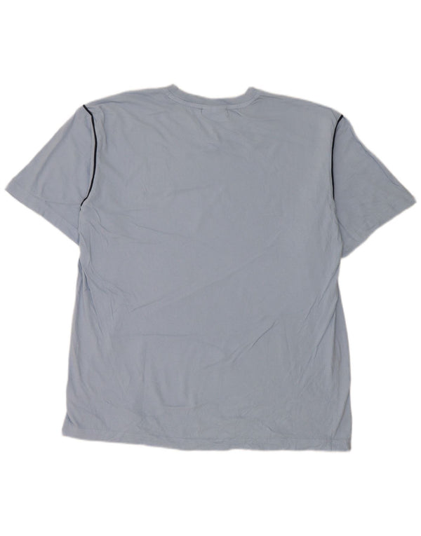 Asics Herren T-Shirt Top XL blau gestreift aus Baumwolle