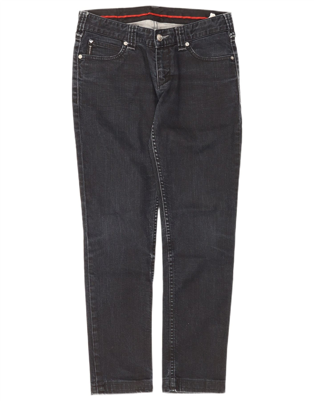 Armani Damen Slim Jeans W27 L28 Marineblaue Baumwolle