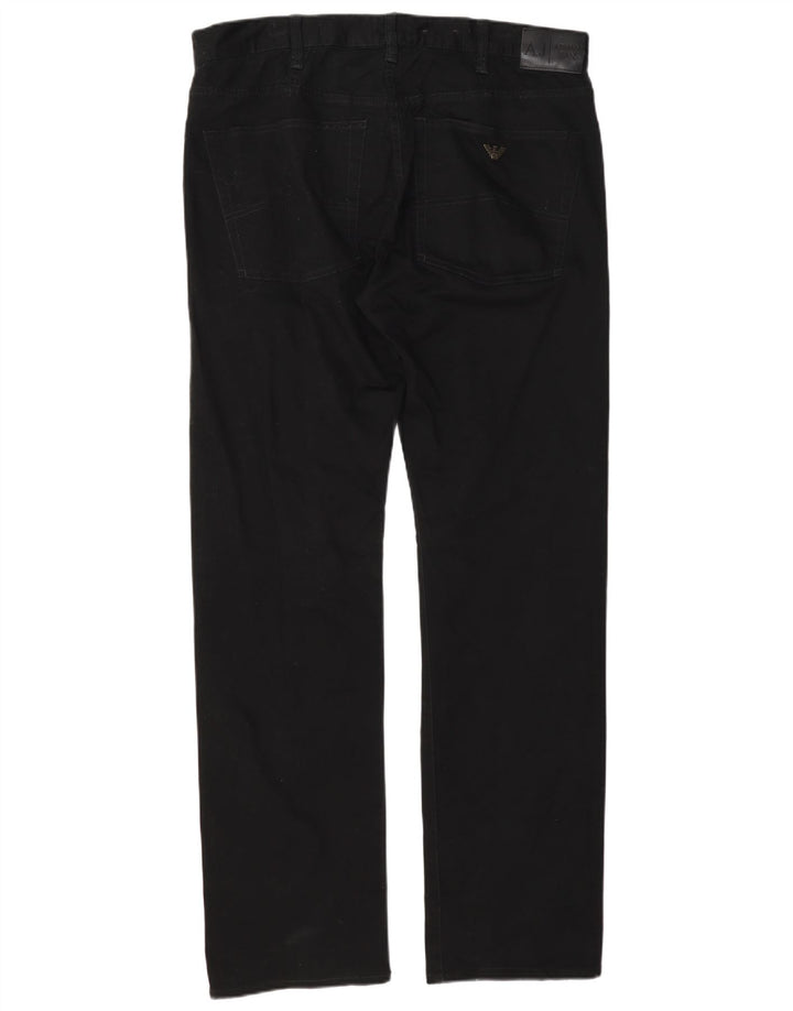 Armani Herren Straight Jeans W36 L34 Marineblaue Baumwolle