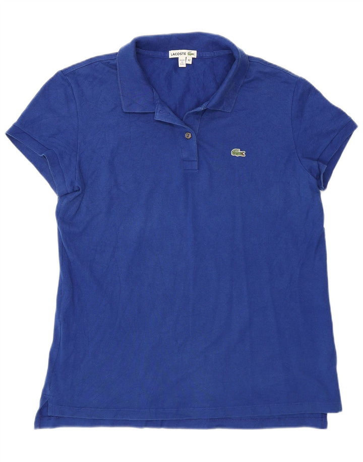 Lacoste Damen-Poloshirt, Größe 42, große blaue Baumwolle