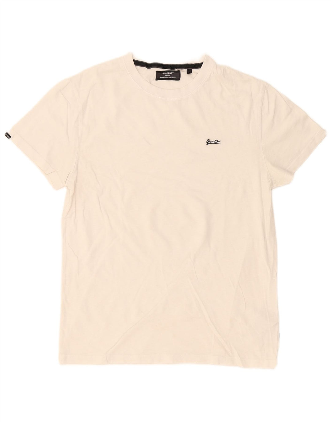 Superdry Herren-T-Shirt-Oberteil, große weiße Baumwolle