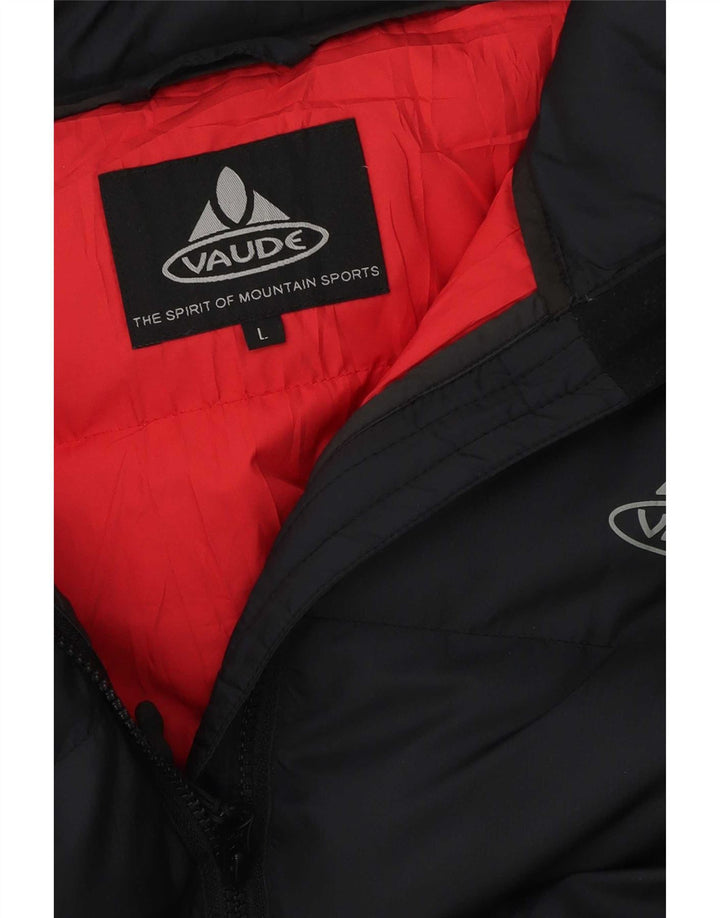 Vaude Herren-Jacke mit Kapuze, gepolstert, Größe 40, Schwarz