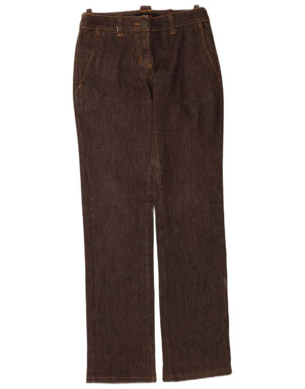 Iceberg Damen Straight Jeans IT 42 Medium W28 L34 Braune Baumwolle