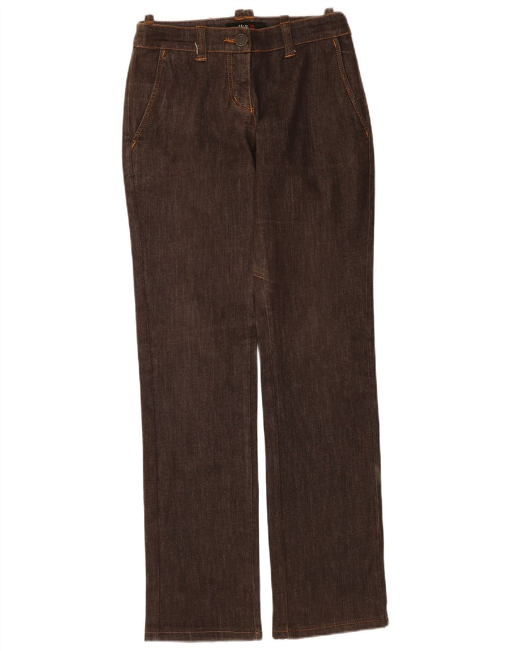 Iceberg Damen Straight Jeans IT 42 Medium W28 L34 Braune Baumwolle