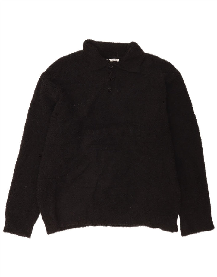 Zara Herren-Fleecepullover mit Rollkragen, XL, Schwarz, Polyester