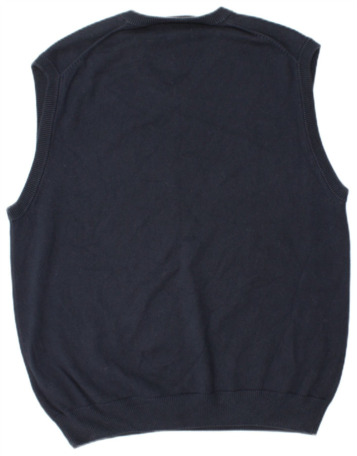 MARKS & SPENCER Herren-Weste, Tanktop, groß, marineblau, Baumwolle