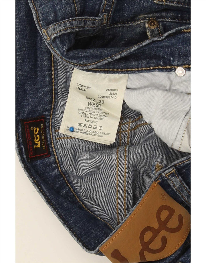 Lee Herren West Straight Jeans W32 L30 Blaue Baumwolle