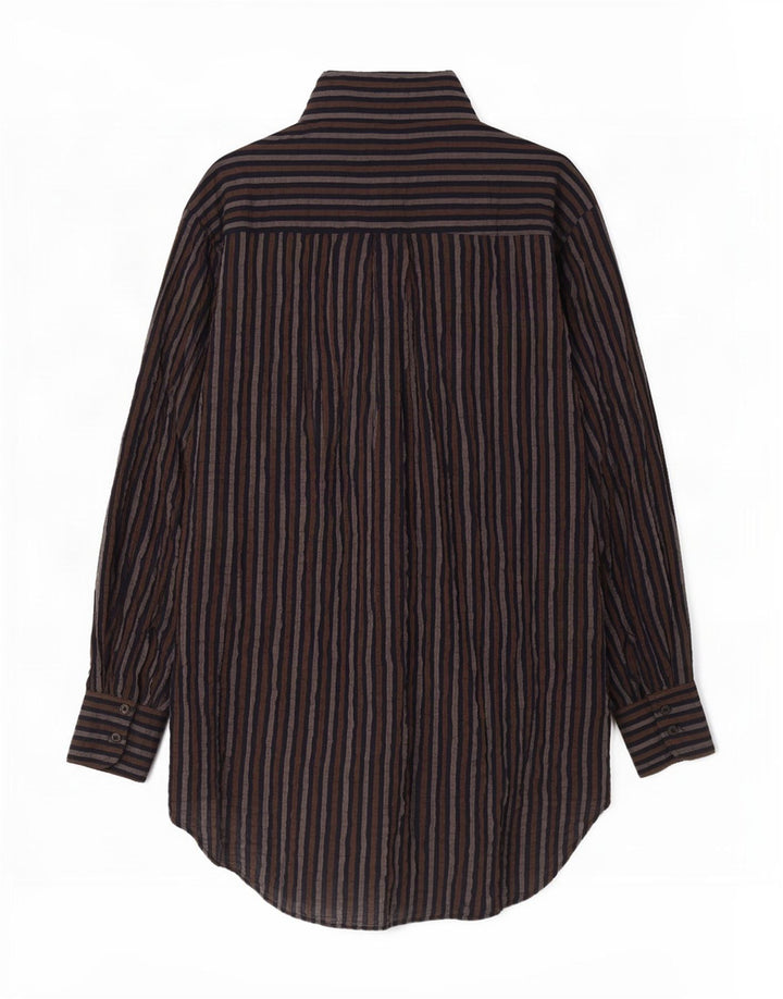 Zara Damen Übergroßes Pullover-Hemdkleid UK 6 XS Mehrfarbig gestreift