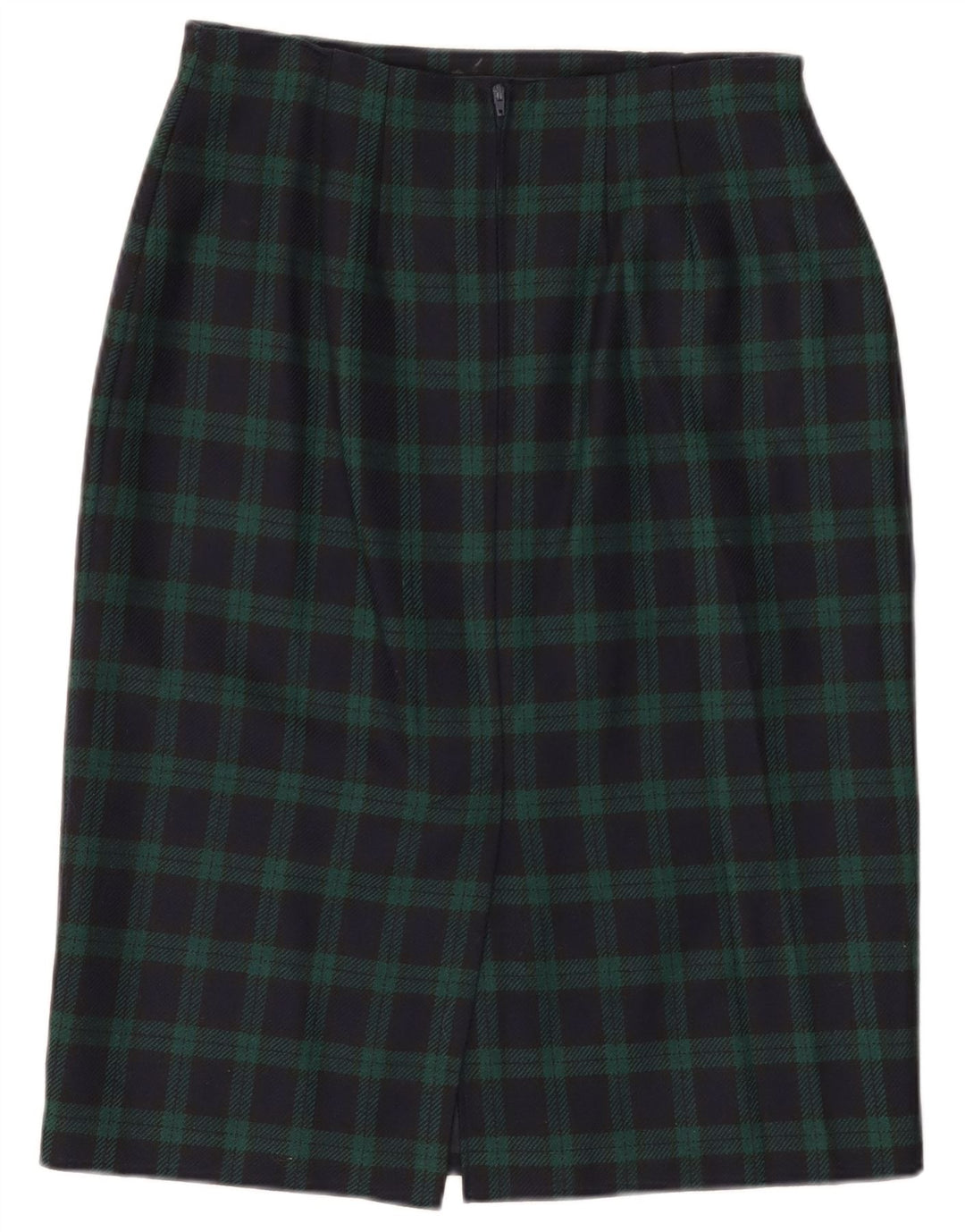 Marks & Spencer Damen St. Michael Bleistiftrock W30 Mittelblau kariert