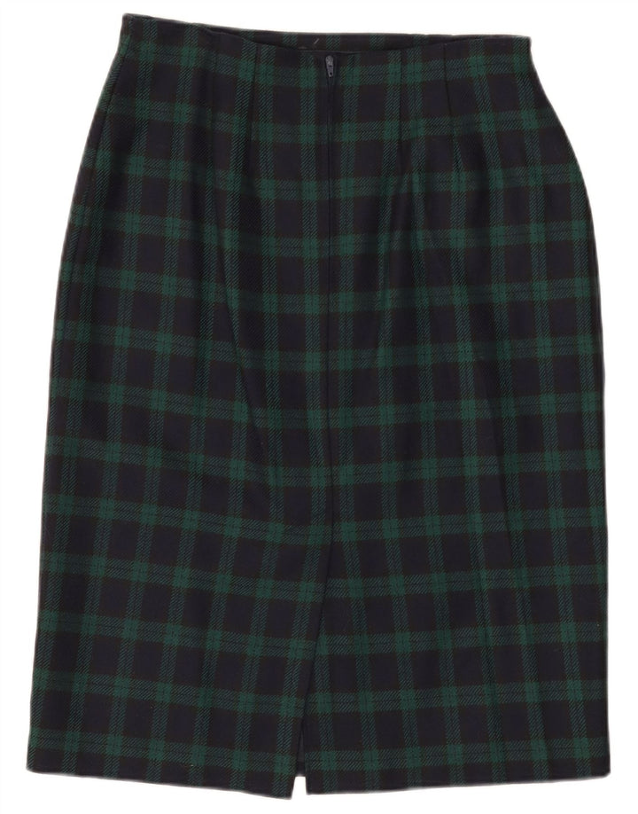 Marks & Spencer Damen St. Michael Bleistiftrock W30 Mittelblau kariert