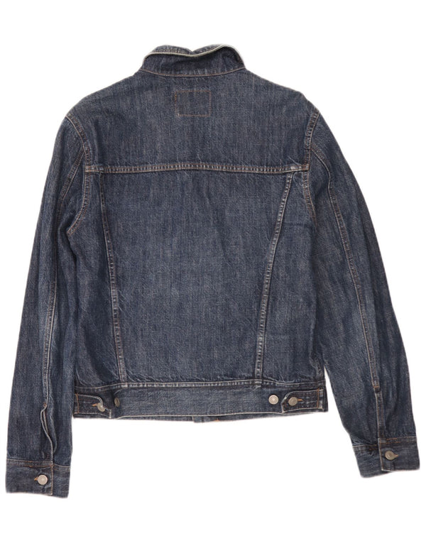 Sisley Herren Jeansjacke UK 36 Small Marineblau