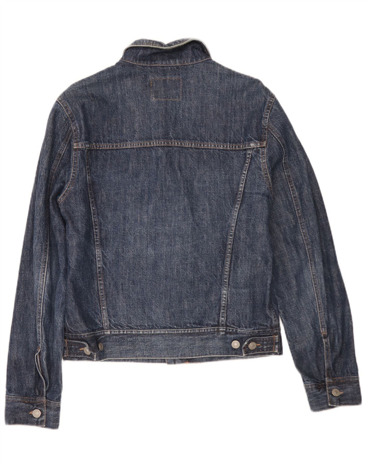 Sisley Herren Jeansjacke UK 36 Small Marineblau