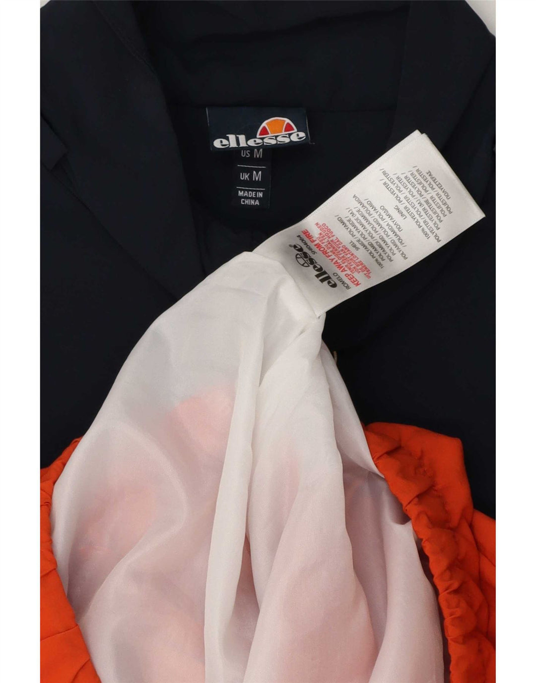 Ellesse Herren-Pullover-Trainingsanzug-Top-Jacke Mittelorange Farbblock