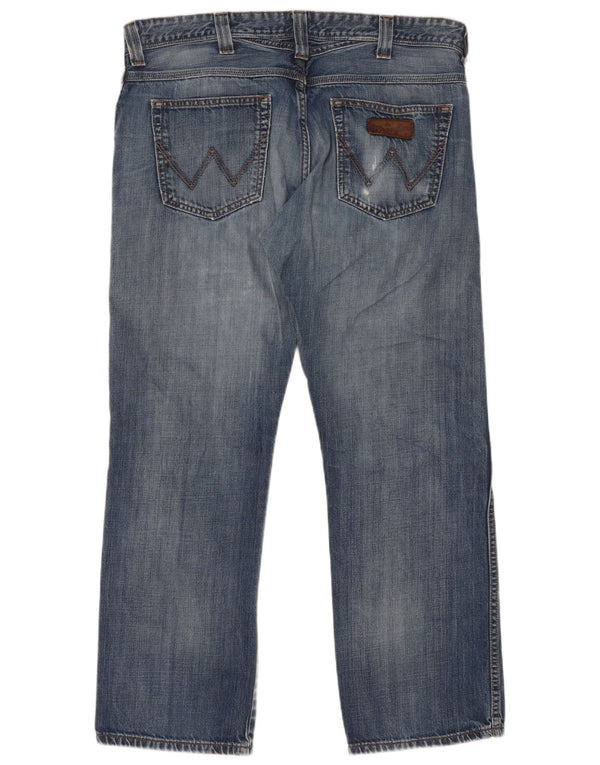 Wrangler Herren Clyde Straight Jeans W36 L30 Blaue Baumwolle