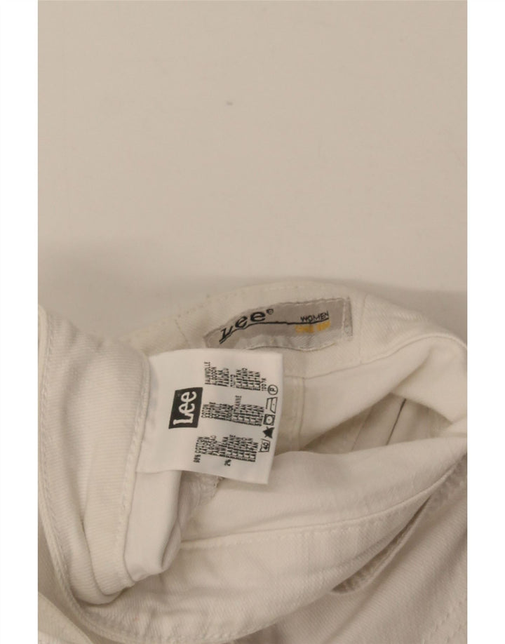 Lee Damen Norma Slim Jeans W30 L27 Weiße Baumwolle