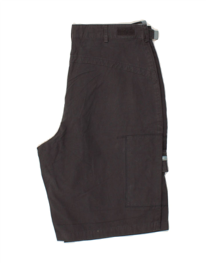 VINTAGE Mens Cargo Shorts W34 Large Grey Cotton Vintage Vintage and Second-Hand Vintage from Messina Hembry 