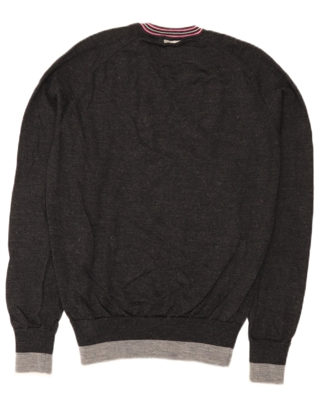 Fred Mello Damen-Pullover mit grafischem V-Ausschnitt, Gr. 10, Größe S, Grau