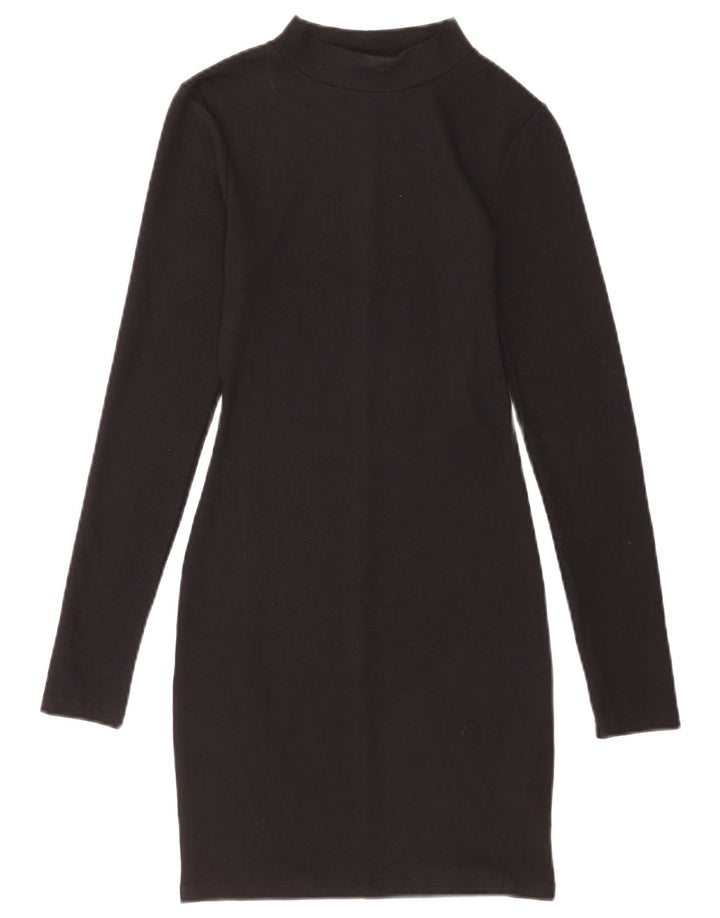 Zara Damen Langarm-Etuikleid, Größe S, Schwarz, Polyester