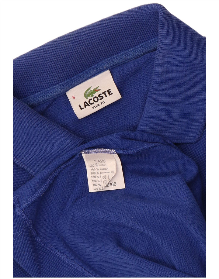 LACOSTE Slim-Fit-Poloshirt für Herren, Größe 5, große blaue Baumwolle