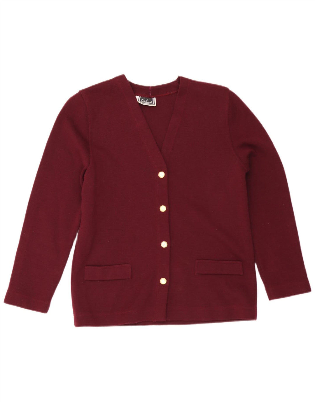 Luisa Spagnoli Damen Strickjacke Pullover UK 14 Mittelbraune Wolle