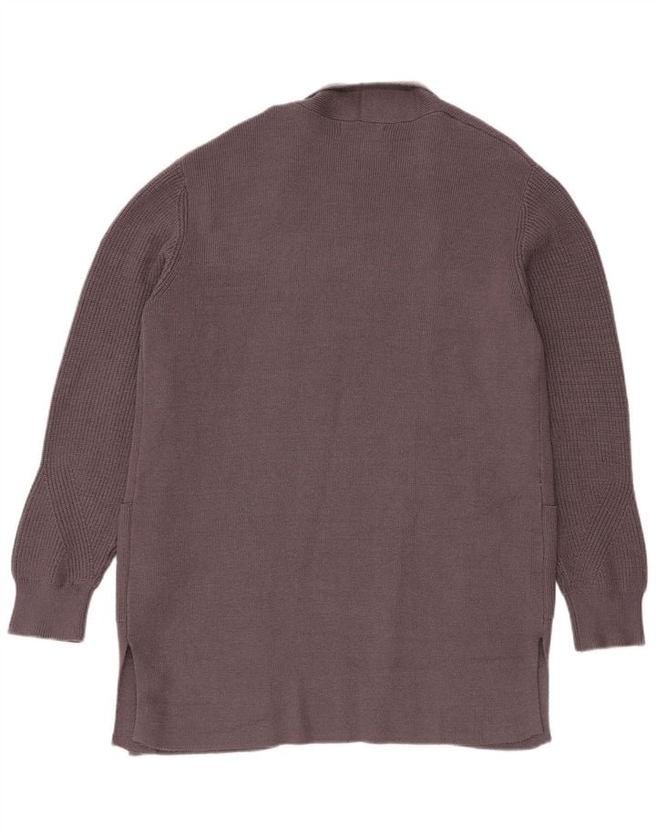 Marks & Spencer Damen Longline Open Cardigan Pullover UK 14 Large Grau