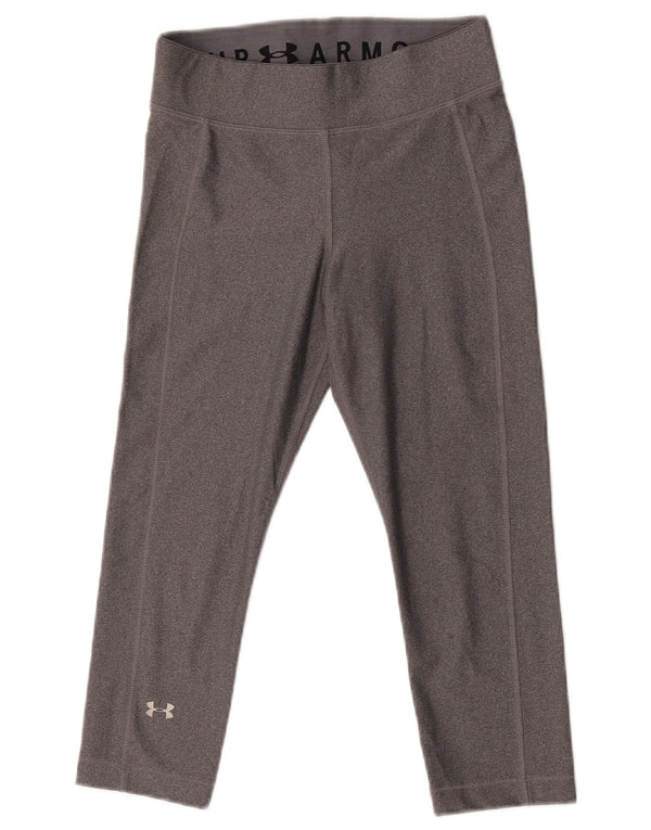 Under Armour Damen Capri-Leggings UK 10 Small Grau Polyester