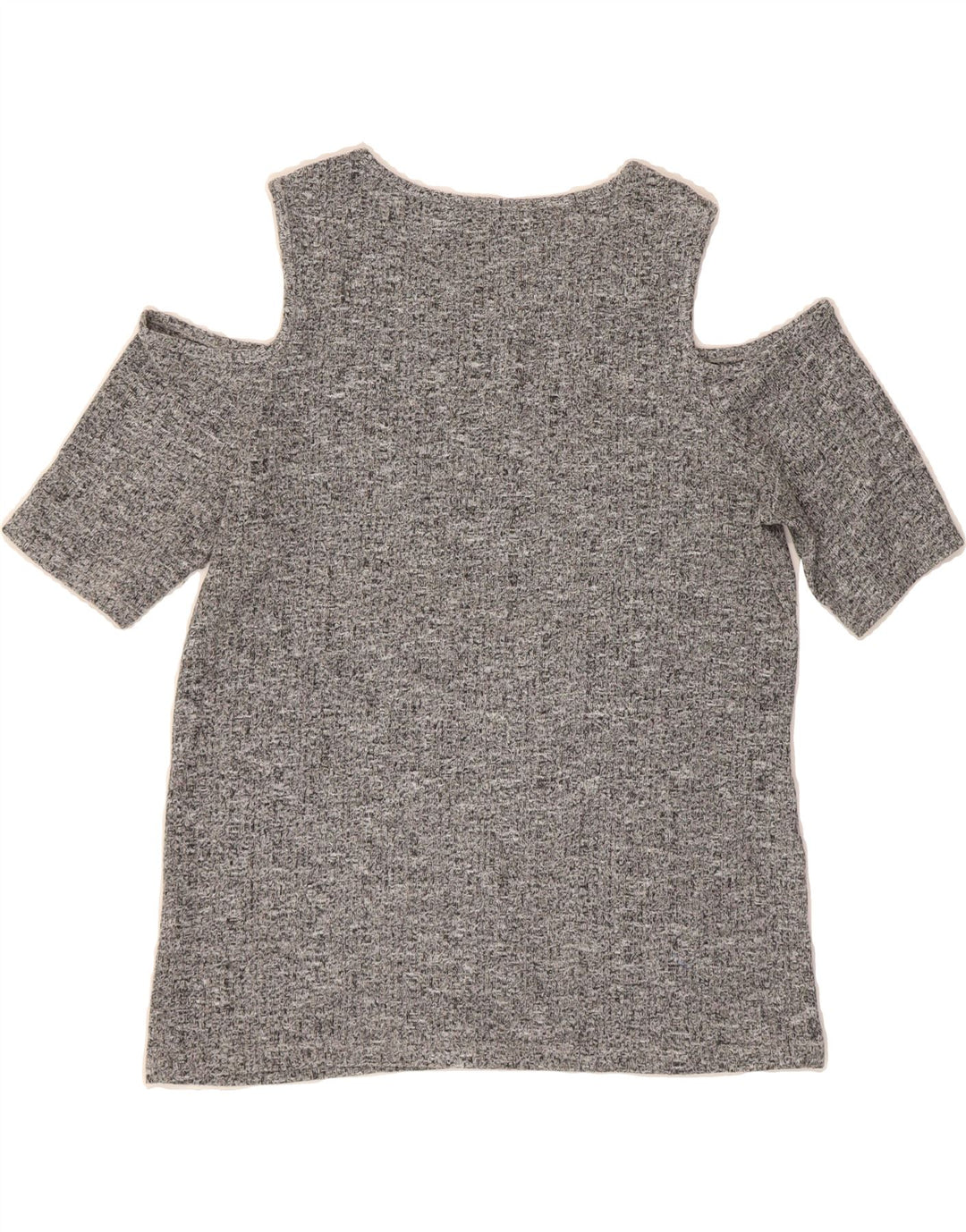 MARKS & SPENCER Womens Off Shoulder Knit Blouse Top UK 16 Large Grey Vintage Marks & Spencer and Second-Hand Marks & Spencer from Messina Hembry 