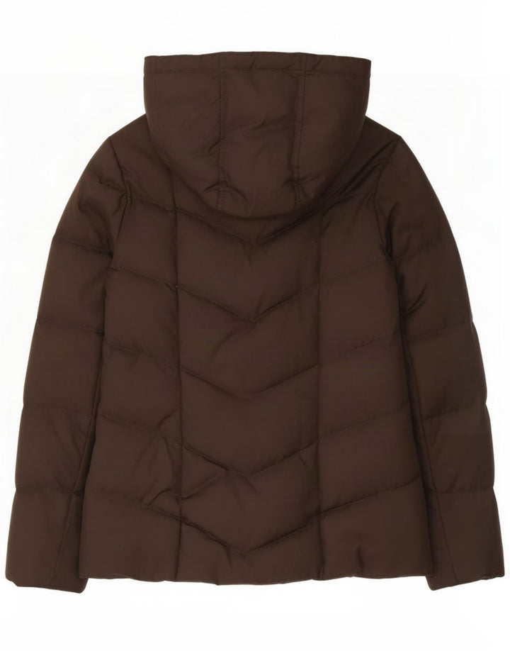 Tommy Hilfiger Damen-Jacke mit Kapuze, gepolstert, UK 10, Größe S, braun, Polyester