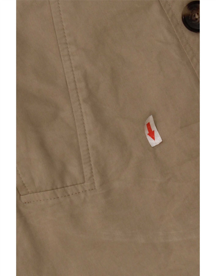 Zara Damen Übergroßer Trenchcoat UK 10 Small Beige Polyester