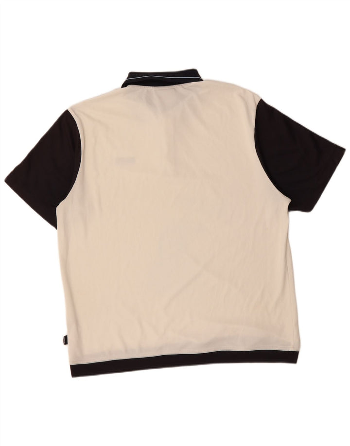 Lotto Herren-Poloshirt, groß, gebrochenes Weiß, Farbblock