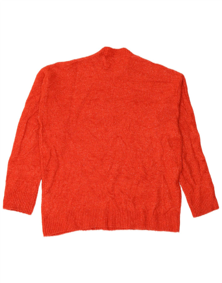 Zara Herren-Pullover mit Rundhalsausschnitt, Mittelrotes Polyester