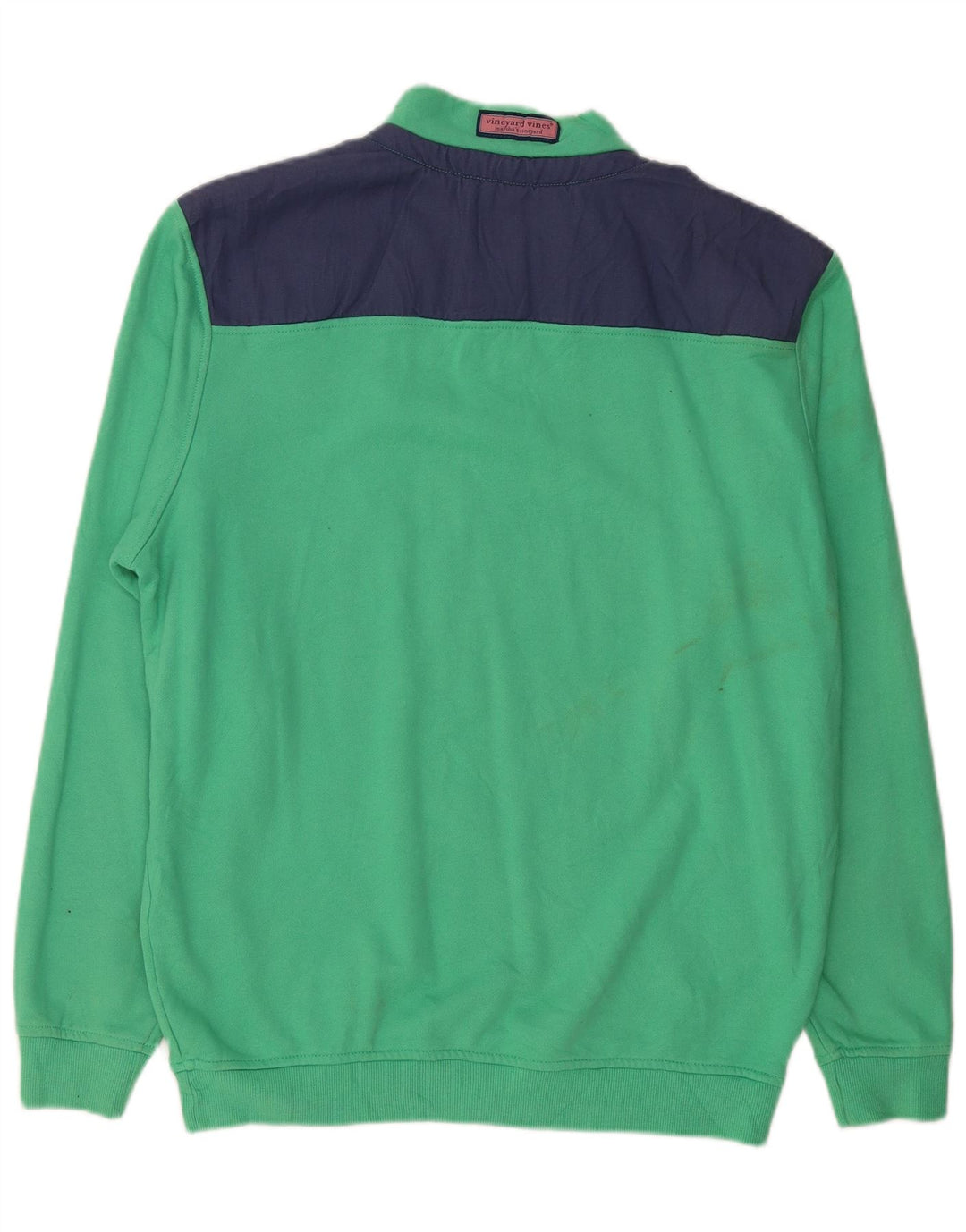 Vineyard Vines Herren-Sweatshirt mit Reißverschluss am Hals, Mittelgrün, Farbblock