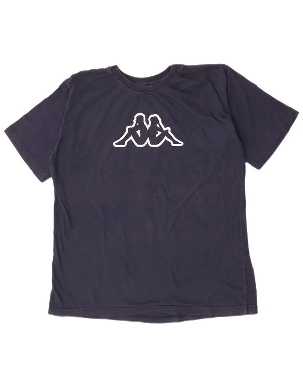 Kappa Herren Grafik T-Shirt Top XL Marineblau Baumwolle