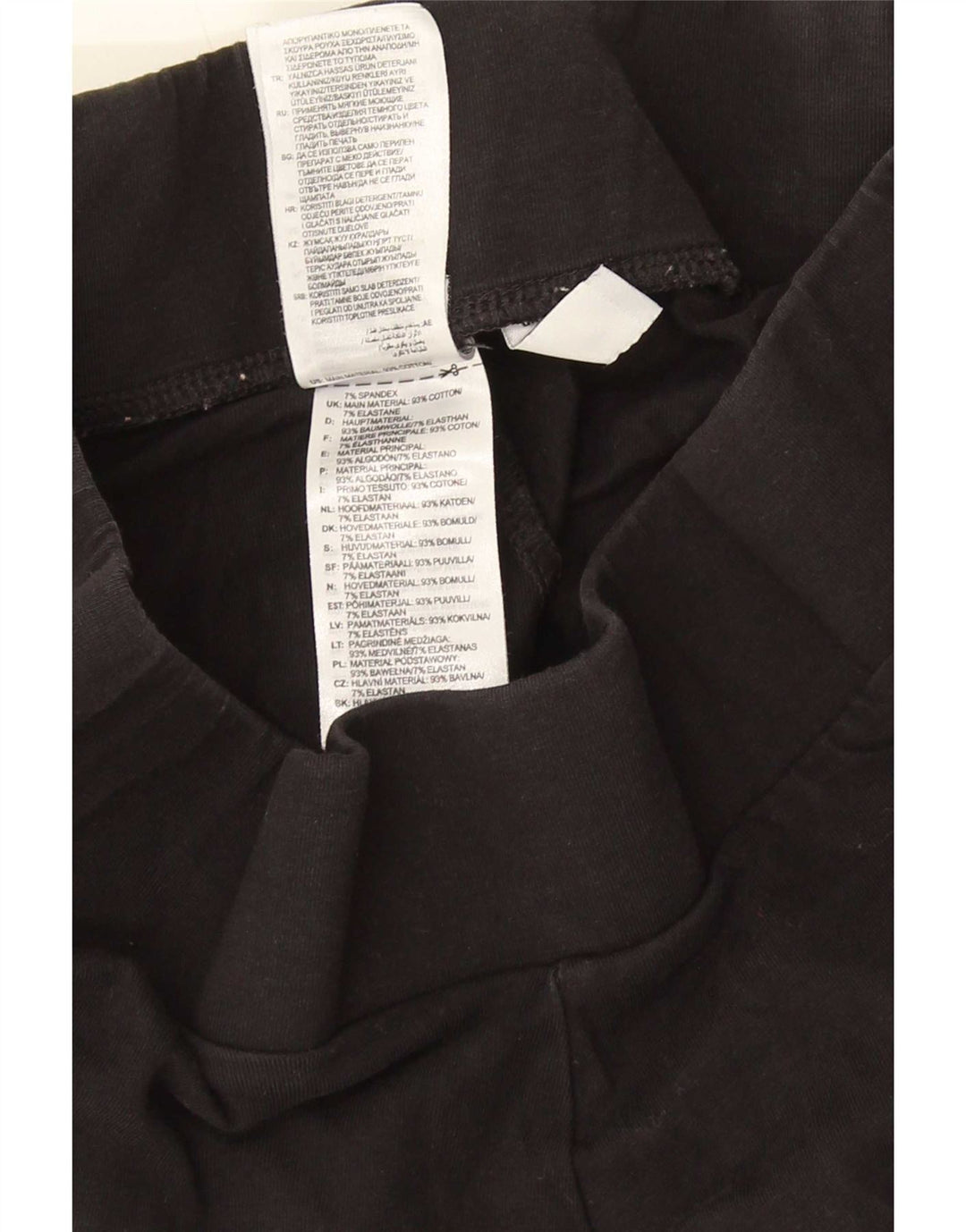 Adidas Damen Leggings UK 12 Medium Schwarz Baumwolle